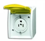 Busch-Jaeger 3015 EWN-54 Busch-Nema-Steckdose mit gelbem Klappdeckel