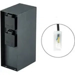 EVN 230416 4-fach Energieverteiler aus Edelstahl anthrazit IP44 230 V mit 4