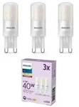 3er Set PHILIPS LED G9 Kapsel 3,7W = 40W 470lm 2700K extra warmwei&szlig;