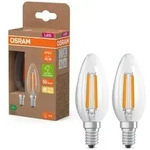 2er Set Osram E14 LED Kerzenlampe CLASSIC besonders effizient klar 2,2W wie 40W...