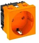 OBO Bettermann 6120010 STD-D0 ROR1 Steckdose 0&deg; 1fach Schutzkontakt reinorange RAL