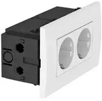 OBO Bettermann 6119407 SDE-RW D0RW2 Steckdoseneinheit AR45 2fach 0&deg; reinwei&szlig; 16A