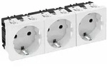 OBO Bettermann 6120042 STD-D0 RW3 Steckdose 0&deg; 3fach Schutzkontakt reinwei&szlig;...