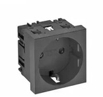 OBO Bettermann 6120016 STD-D0 SWGR1 Steckdose 1fach Schutzkontakt schwarzgrau RAL