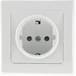 ChiliTec DELPHI Schutzkontakt-Steckdose 250V~/ 16A, inkl. Rahmen, UP, wei&szlig;