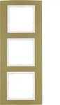 Berker 10133046 Rahmen 3fach B.3 gold/polarwei&szlig;