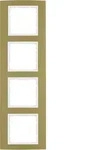Berker 10143046 Rahmen 4fach B.3 Alu gold/polarwei&szlig;