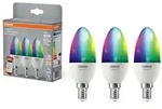 3er-Pack OSRAM E14 SMART+ MATTER Classic B40 LED-Lampe 4,9W wie 40W Multicolor