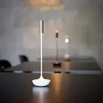Sigor Akku-Tischleuchte Nucandle keramikwei&szlig;/chrom 1,6W 2700K IP54