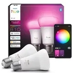 2er Set Philips Hue White & Color Ambiance mit 2 x E27 RGBW LED Lampen - mehrfarbig