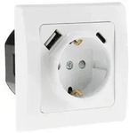 ChiliTec DELPHI Schutzkontakt-Steckdose, wei&szlig; 230V~/ 16A, Unterputz, USB-C / PD
