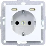 Hager Stkd SCHUKO USB-C 2f 20W A.x/C.x lw gl