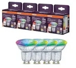 4er Set OSRAM SMART+ LED Strahler GU10 Zigbee DIMM 4,9W wie 28W RGBW Multicolor