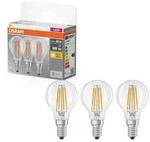 3er Pack Osram E14 BASE LED Leuchtmittel Filament 5,9W wie 60W Warmwei&szlig;e