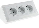 ChiliTec 3-fach Steckdosenblock, wei&szlig; 250V~/ 16A, Aufbaumontage