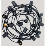 New Garden ALLEGRA Lichterkette SCHWARZ 220V mit E27 Fassung, ohne Leuchtmittel