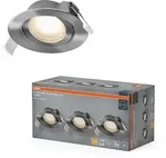 3er Set OSRAM LED Spot Set Recess DIM 4,9W 827 120&deg; Satin Nickel Einbaustrahler -