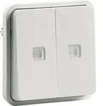 Hager Wippe 2fach bel. &Ouml;/S IP55 W.1 wei&szlig;
