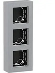 Hager Geh. 3f flach AP A.8 titan met lack