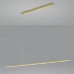 Helestra LOOPY Filigrane LED Balken Pendelleuchte in mattgold satiniert 150cm
