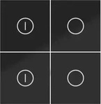 Hager Abd. Tasts. KNX 4f O/O Ax/Cx ns gl