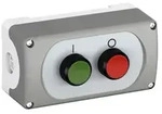 ABB MEP2-1001 Geh&auml;usekombi.2-fach rot, Beschrift:I, gr&uuml;n 1 Schlie&szlig;er Beschrift:O,