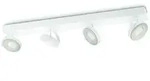 Philips myLiving 4-flammiger wei&szlig;er LED Spot Clockwork dimmbar
