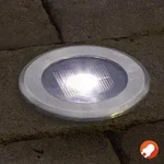 Konstsmide 7626-000 Bodenspot Edelstahl 304, Solar, klares Glas