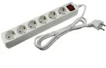 REV ChiliTec Schutzkontakt-Steckdosenleiste 6-fach 3600W, 1,4mKabel, mit Schalter,