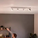 Hochwertiger Philips myLiving LED Deckenstrahler 4-flammig schwenkbare Lampenk&ouml;pfe &