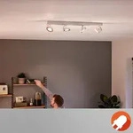 Philips myLiving 4-flammiger LED Spot Clockwork WarmGlow dimmbar in Wei&szlig;