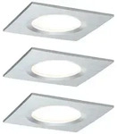 3er Set Einbauleuchte Nova Plus Coin dimmbar LED warmwei&szlig; Alu Paulmann 93895
