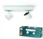 Wei&szlig;er Philips myLiving 2-flammiger LED Spot Star mit WarmGlow dimmbar warmwei&szlig;es