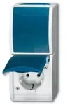 Busch-Jaeger 2601/6/20 EW-53 Kombi Schuko-Steckdose mit Wippschalter 2CKA001684A0316
