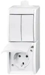 Busch-Jaeger 2601/5/20EW-54-503 Kombination SCHUKO&reg; Steckdose mit Wippschalter