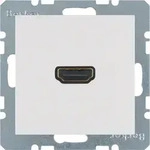 Berker 3315438989 HDMI Steckdose, Dose mit 90&deg;-Steckanschluss S.1/B.3/B.7 polarw