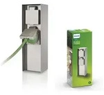 Philips myGarden Doppelsteckdose Rock Side Earthing aus Edelstahl