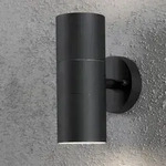 Konstsmide 7656-750 Modena Wandleuchte schwarz lackiertes Aluminium, klares Glas,