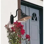 Schwarze Vega Wandleuchte Konstsmide 556-750 Aluminium, klares Glas, handmade in EU