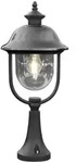 Konstsmide 7241-000 Parma Sockelleuchte Edelstahl 304 Lampendach, schwarz lackiertes