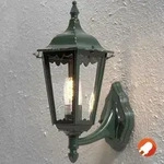 Konstsmide 7213-600 Firenze Wandleuchte gr&uuml;n lackiertes Aluminium, klares Glas