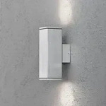 Konstsmide 7907-310 Monza Wandleuchte Aluminium, klares Glas, Reflektor
