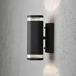 Konstsmide 7512-750 Modena Wandleuchte schwarz lackiertes Aluminium, klares