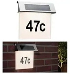 Paulmann 93765 Special Solar Hausnummernleuchte IP44 LED 1x0.2W Edelstahl/Wei&szlig;