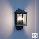 STEINEL L 190 Sensor-Au&szlig;enwandlampe in Schwarz - nostaglische Laternenform