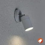 Konstsmide 7598-300 Modena Wandspot grau lackiertes Aluminium, klares Glas
