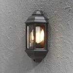 Schwarze Cagliari Wandleuchte Konstsmide 7011-750 Aluminium, klares Glas