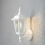 Konstsmide 7232-250 Firenze Wandleuchte wei&szlig; lackiertes Aluminium, klares Glas