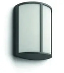 Stilvolle halbrunde Philips myGarden LED Aussen Wandleuchte Stock Anthrazit