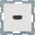 Berker 3315428989 HDMI Steckdose, Dose S.1/B.3/B.7 polarwei&szlig;, gl&auml;nzend